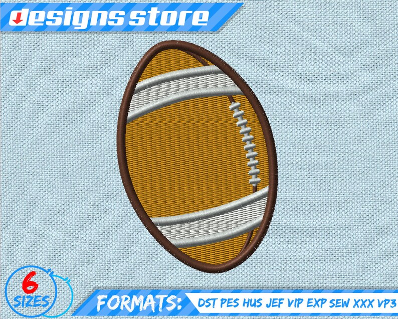 FOOTBALL SPORT EMBROIDERY design, ball sport machine embroidery design, footballball sport embroidery design image 1