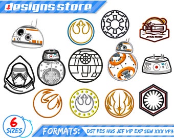 STAR WARS BB8 APPLIQUE Embroidery Design Machine Designs Star Wars