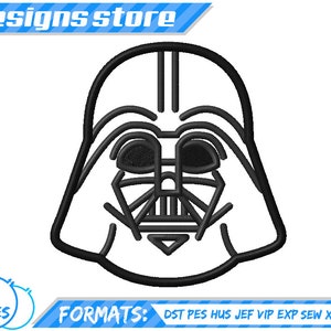 DARTH VADER APPLIQUE Design Embroidery Star Wars Machine R2D2 Applique Embroidery Design Darth Vader embroidery Star Wars Design Applique