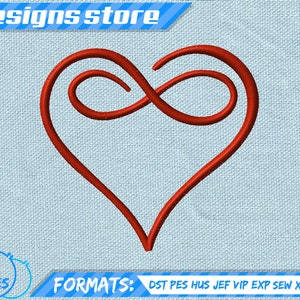 HEART EMBROIDERY DESIGN, valentine infinity love machine embroidery design, heart valentine embroidery design, heart infinity embroidery