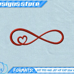 AMOR INFINITO BORDADO  archivo digital para maquina de bordar, Amor bordado patron, diseño bordado infinito amor, san valentin bordado amor