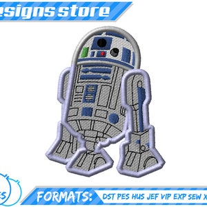 STAR WARS R2D2 APPLIQUE Design Embroidery Star Wars Machine R2D2 Applique Embroidery Design Darth Vader embroidery Star Wars Design Applique image 3