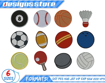 BALONES DEPORTE BORDADO, pelotas deportes bordado maquina, futbol tenis baloncesto balonmano beisbol badminton hockey billar balonpie bolos