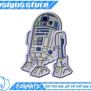 STAR WARS R2D2 APPLIQUE Design Embroidery Star Wars Machine R2D2 Applique Embroidery Design Darth Vader embroidery Star Wars Design Applique image 5