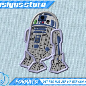 STAR WARS R2D2 APPLIQUE Design Embroidery Star Wars Machine R2D2 Applique Embroidery Design Darth Vader embroidery Star Wars Design Applique image 4