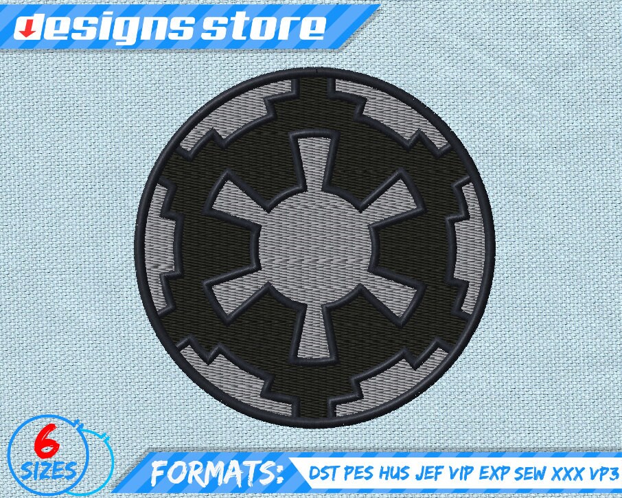 EMPIRE LOGO EMBROIDERY Design Star Wars Embroidery Design R2D2