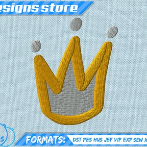 CROWN EMBROIDERY DESIGN, king princess tiara machine embroidery design, crown princess embroidery, crown king embroidery, tiara queen design