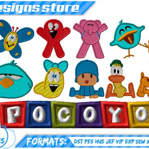 BABY EMBROIDERY DESIGN Pocoyo Baby Set Embroidery Machine Pattern pocoyo Baby Embroidery Machine For boy DEsign Baby pocoyo Embroidery Girls