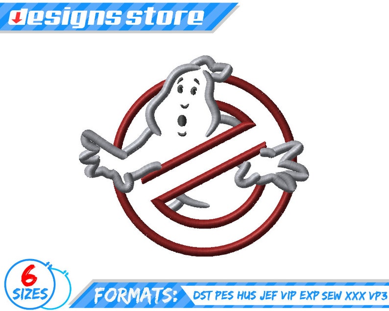 GHOSTBUSTERS APPLIQUE DESIGN Ghostbusters Embroidery Machine Etsy