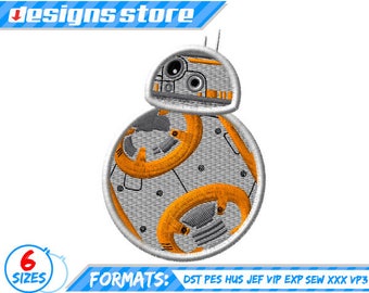 BB8 STAR WARS diseño de bordado a maquina