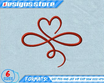 HEART EMBROIDERY DESIGN, valentine infinity love machine embroidery design, heart valentine embroidery design, heart infinity embroidery