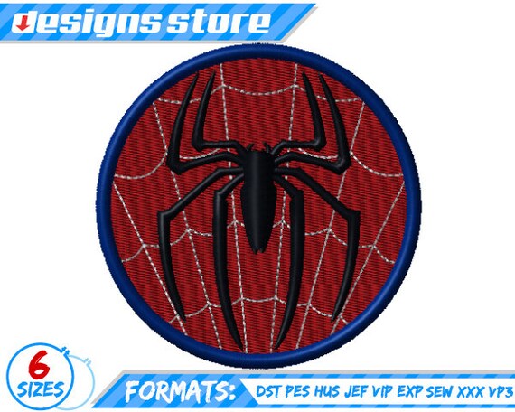 Spiderman Embroidery Designs Superhero Logo Machine Etsy