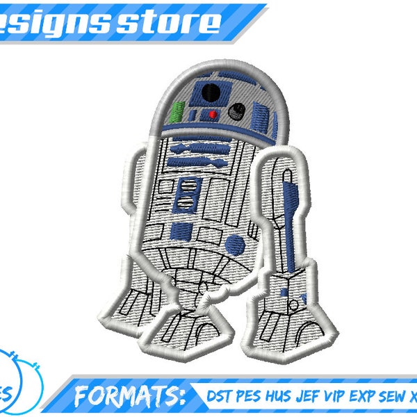 SATR WARS R2D2 EMBROIDERY Design Star Wars Embroidery Design R2D2 Darth Vader Embroidery Design Star Wars BB8 kylo r2d2 embroidery design