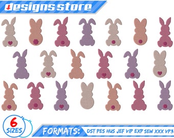 EASTER BUNNY EMBROIDERY design, rabbit machine embroidery design, bunny easter rabbit, 20 diferent bunny easter designs
