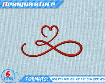 HEART EMBROIDERY DESIGN, valentine infinity love machine embroidery design, heart valentine embroidery design, heart infinity embroidery