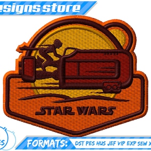 STAR WARS EMBROIDERY Design Rey BB8 Machine Design Pattern Star Wars The Force Awakens