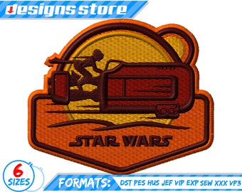 REY Bordado STAR WARS  diseño de bordado a maquina Star Wars El despertar de la Fuerza