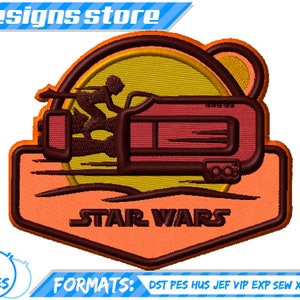 STAR WARS APPLIQUE Embroidery Design Rey BB8 Machine Design Pattern Star Wars The Force Awakens