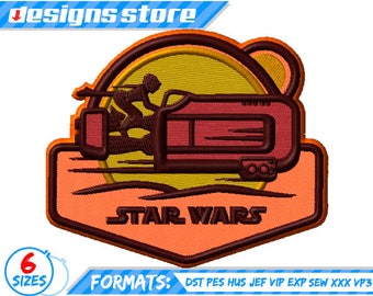 STAR WARS APPLIQUE Embroidery Design Rey BB8 Machine Design Pattern Star Wars The Force Awakens