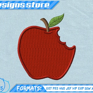 APPLE EMBROIDERY DESIGN, teacher fruit school machine embroidery design, apple spring embroidery design, apple teacher school embroidery