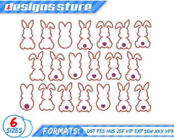 EASTER APPLIQUE DESIGN, bunny embroidery machine design, rabbit easter applique design, bunny easter embroidery applique design, easter