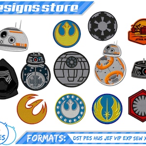 STAR WARS BB8 EMBROIDERY Design Machine  Star Wars Embroidery Pattern