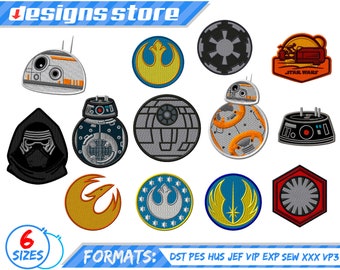 BB8 STAR WARS diseño de bordado a maquina