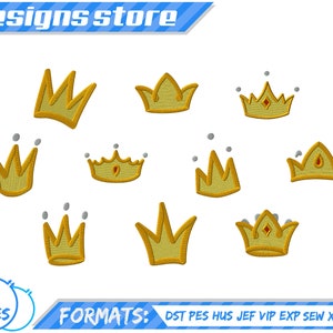 CROWN EMBROIDERY DESIGN, king princess tiara machine embroidery design, crown princess embroidery, crown king embroidery, tiara queen design