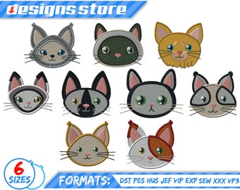 CAT EMBROIDERY DESIGN, animal pet cat embroidery design, animal embroidery design, cat pet bestfriend