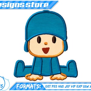 BABY APPLIQUE DESIGN Pocoyo Baby Embroidery machine applique Pattern Pocoyo baby embroidery applique design Pocoyo baby Embroidery Applique