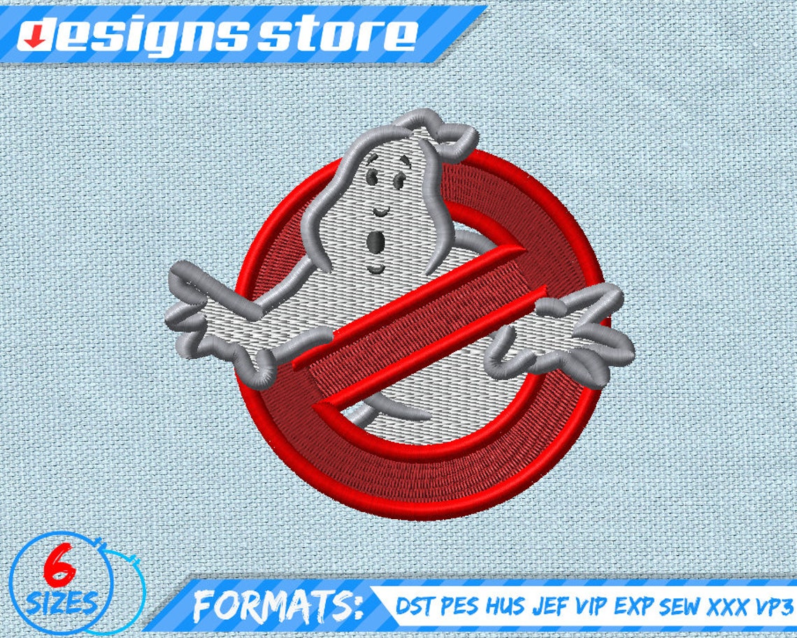 GHOSTBUSTERS EMBROIDERY DESIGN Ghostbusters Machine Embroidery Etsy