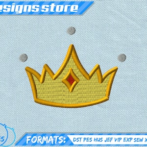 CROWN EMBROIDERY DESIGN, king princess tiara machine embroidery design, crown princess embroidery, crown king embroidery, tiara queen design