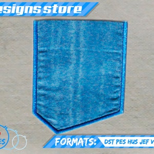 POCKET APPLIQUE Design, in the hoop embroidery machine Designs  ITH