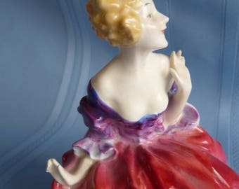 Rare and Precious Royal Doulton, England 1920's Lady Fayre Figurine by Designer Leslie Harradine HN1265..