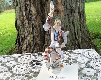 MEISSEN Head Sculptor PETER STRANG for Franklin Mint - Sole Limited edition “The Juggler" (Der Jongleur) model #60460 Figurine - circa 1976