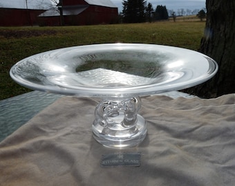 Steuben Glass Basket Shaped Bowl #8079 Donald Pollard Circa 1957