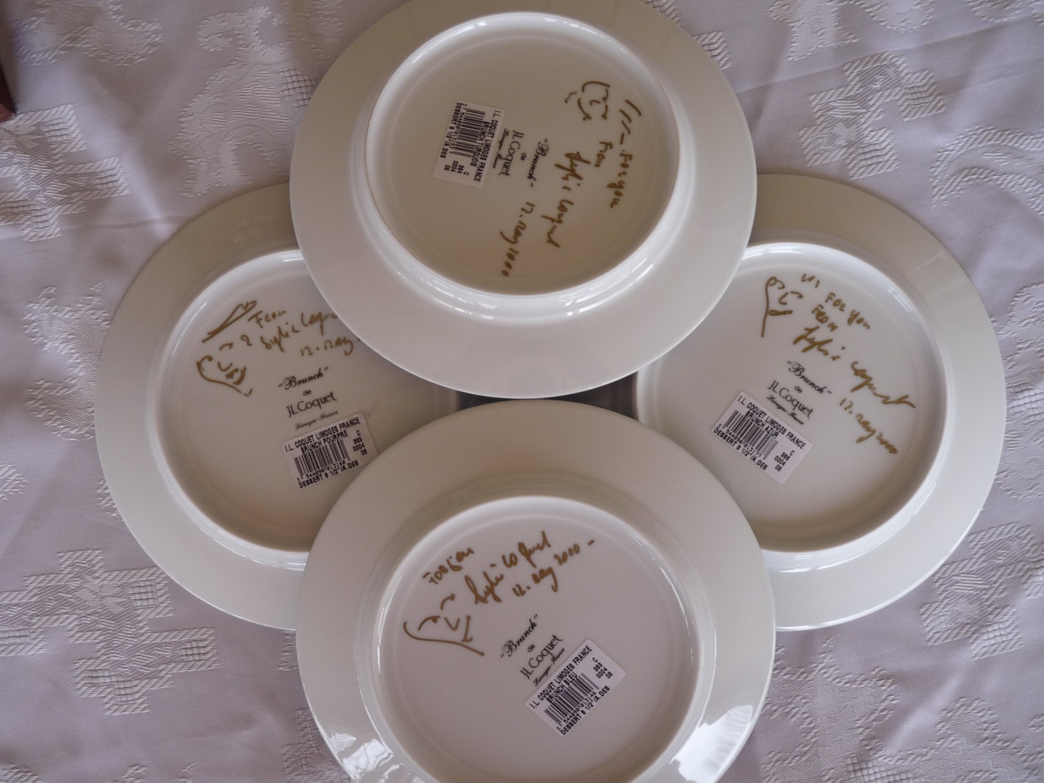 FEELINGS シルヴィー・コケ〈イチョウプレート〉4枚 ブランド食器