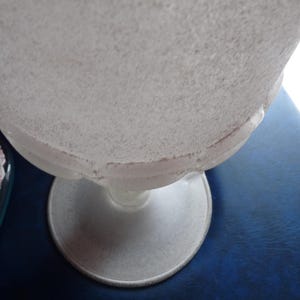 Italia, Seguso Vetri D'Arte, firmada - Par - Lámparas de mesa MURANO Campana de 58 cm de altura con cristal blanco esmerilado Corroso imagen 7