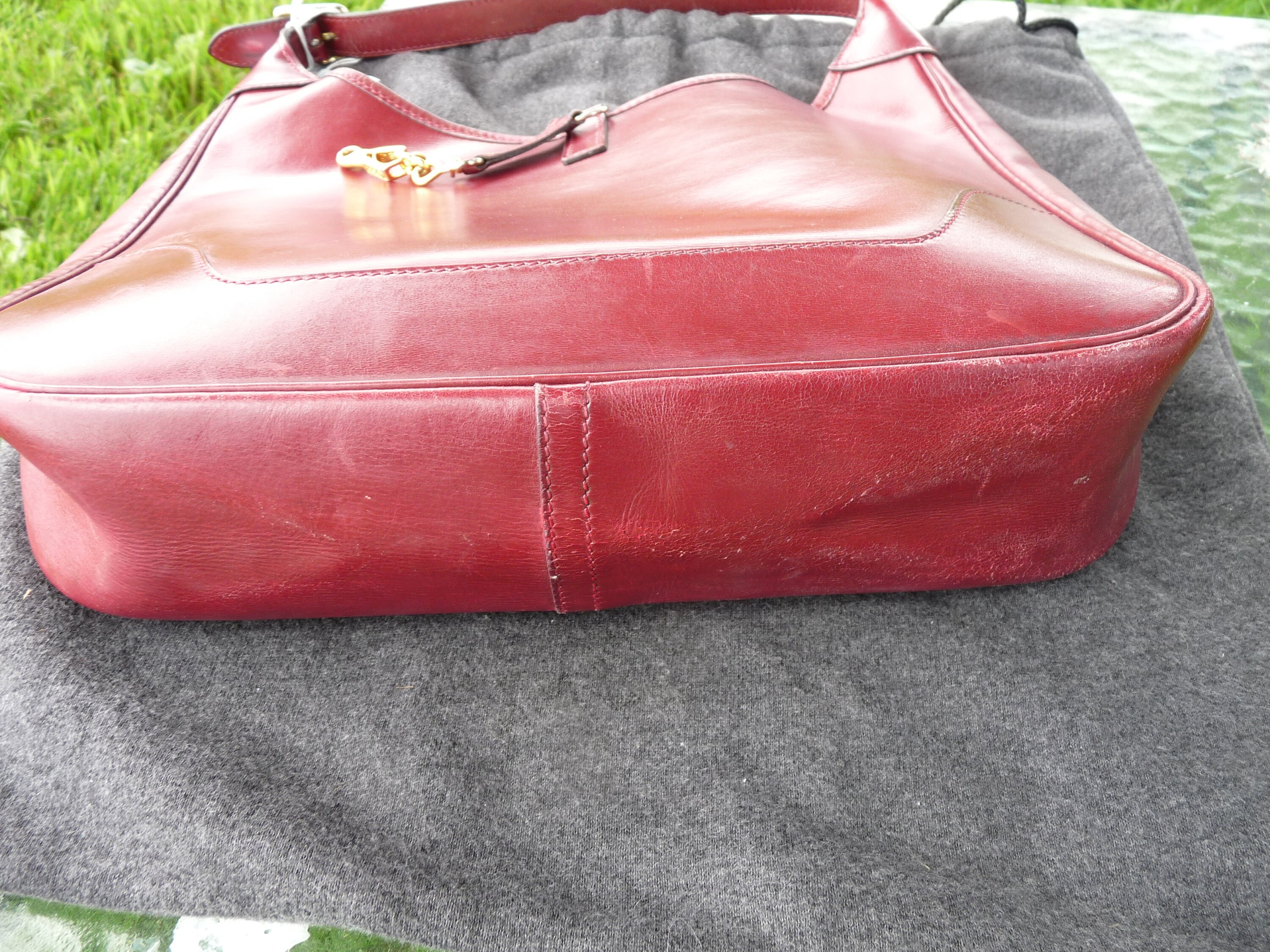 Hermes Briefcase In Black Leather - Red Rose Paris