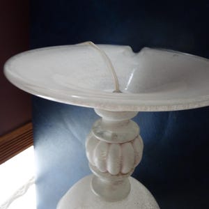 Italia, Seguso Vetri D'Arte, firmada - Par - Lámparas de mesa MURANO Campana de 58 cm de altura con cristal blanco esmerilado Corroso imagen 16