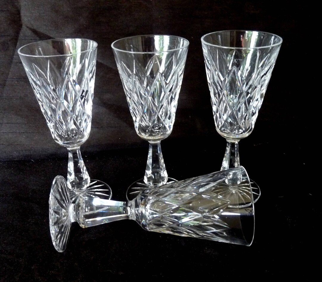 Waterford Signed Cut Crystal KINSALE Pattern Set 4 WHITE Etsy