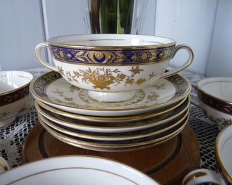 Minton Dynasty Cobalt Blue H-3775; Luncheon Plate, Bone China
