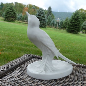 Zeldzaam - NYMPHENBURG, Beieren, Duitsland - Model #293 - Waterkwikstaartvogel in witte biscuit