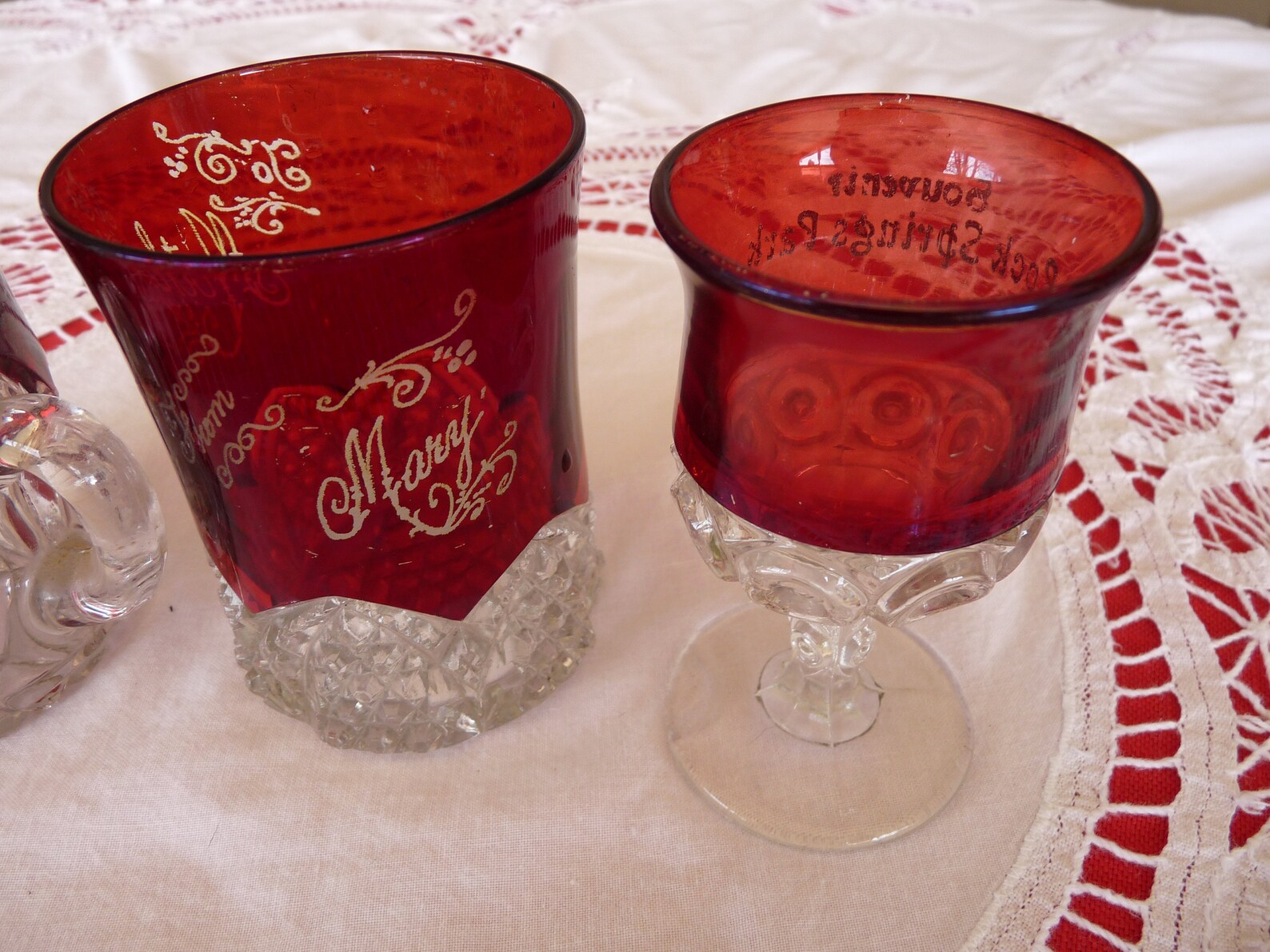 EAPG Ruby Red Flash / Stained Red Glass CHOICE: SOUVENIR - Etsy