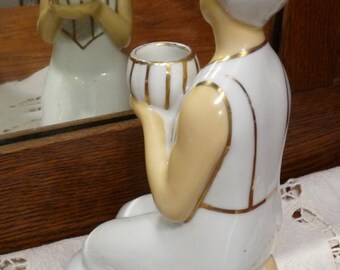 Herend, Hungary - Large Handpainted Porcelain Statuette 