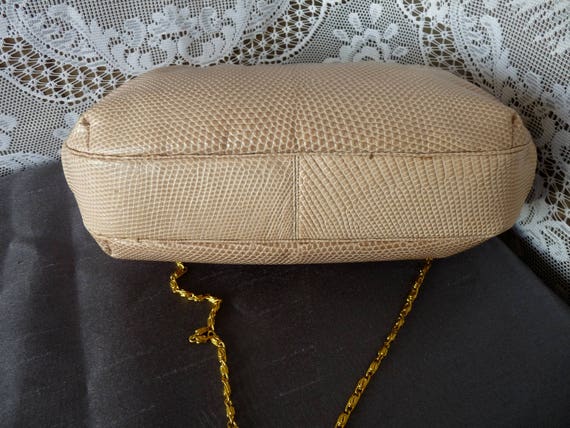 JUDITH LEIBER 1980's  Beige KARUNG  Snakeskin - C… - image 8