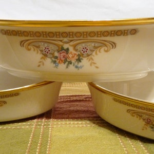 Lenox USA - discontinued &quot;VERSAILLES&quot; Floral band - CHOICE - 8&quot; or 10&quot; Oval Vegetable Bowl(s) - Gold Trim