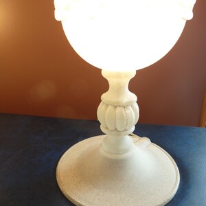 Italia, Seguso Vetri D'Arte, firmada - Par - Lámparas de mesa MURANO Campana de 58 cm de altura con cristal blanco esmerilado Corroso imagen 8