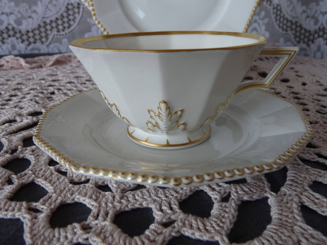 レア⭐︎手描き絵付⭐︎ニンフェンブルク パール ティーセット 8点