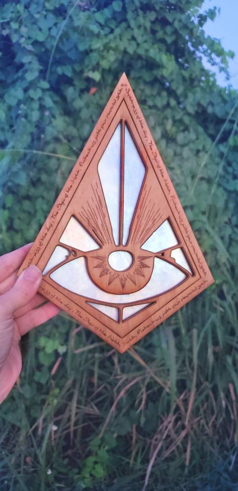 The Protection amulet, evil eye, mirror, wall decor, good vibes, bohemian decor, witchy things image 4